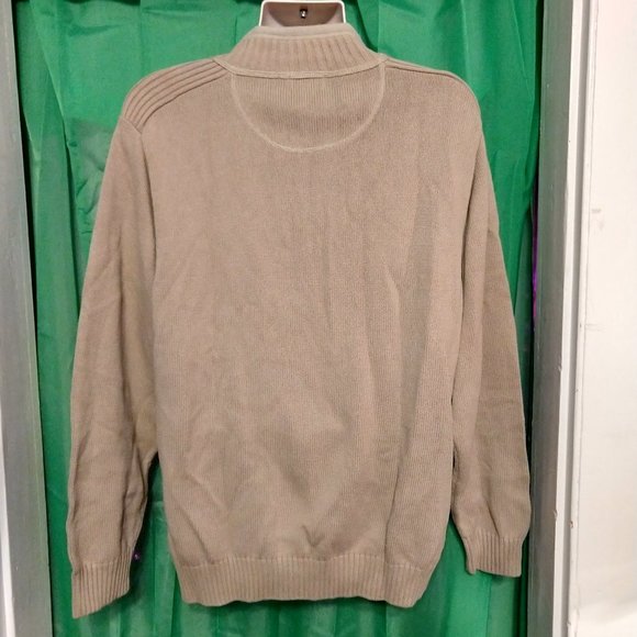 Fleece Lined 1/4 Zip Easy Care Cotton Sweater NWT - Picture 5 of 8